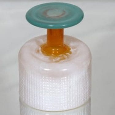 Nuutajärvi Harlekiini koristepullo, signeerattu, suunnittelija Markku Salo, signeerattu, numeroitu