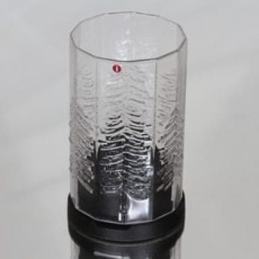 Iittala Kuusi kynttilälyhty, kirkas, suunnittelija Jorma Vennola, metallijalka