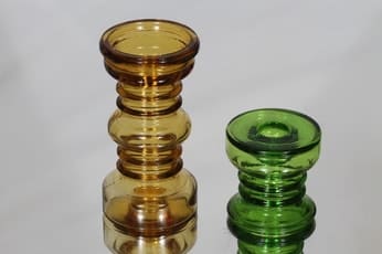 Riihimäen lasi Carmen kääntömaljako, eri kokoja, 2 kpl, suunnittelija Tamara Aladin, eri kokoja