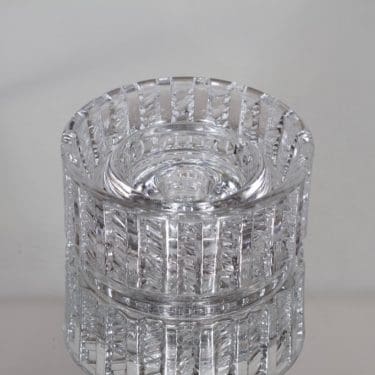 Riihimäen lasi Katja kynttilänjalka, kirkas, suunnittelija Eero Rislakki,