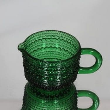 Nuutajärvi Kastehelmi kermakko, vihreä, suunnittelija Oiva Toikka,