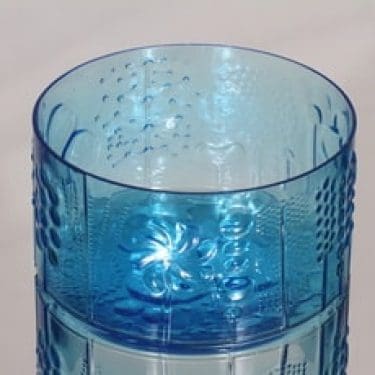 Nuutajärvi Flora kulho, turkoosi, suunnittelija Oiva Toikka,