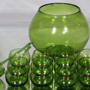 Humppila Talonpoika boolimalja, -kauha ja lasit 12 kpl, vihreä, 12 kpl, suunnittelija ,