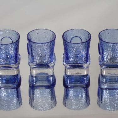 Riihimäen lasi 1628 snapsilasit, 6 cl, 4 kpl, suunnittelija Helena Tynell, 6 cl