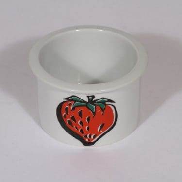 Arabia Tutti Frutti purnukka, mansikka, suunnittelija Ulla Procope, mansikka, pieni, serikuva