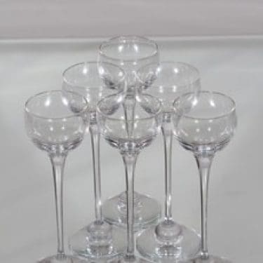 Nuutajärvi Aurora liköörilasit, 16 cl, 6 kpl, suunnittelija Heikki Orvola, 16 cl