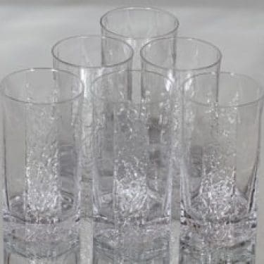 Iittala Kalinka lasit, kirkas, 6 kpl, suunnittelija Timo Sarpaneva, 40 cl, 40 cl
