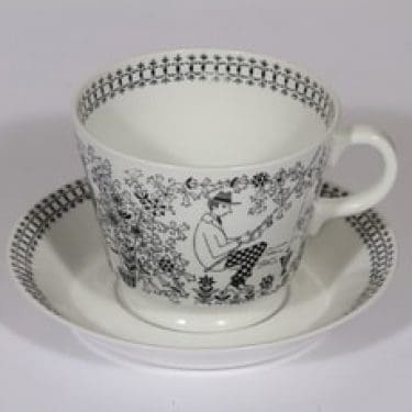 Arabia Emilia kuppi, suunnittelija , suuri, kuparipainokoriste