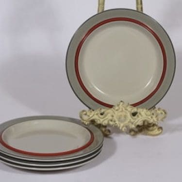 Arabia Aslak lautaset, 4 kpl, suunnittelija , pieni, raitakoriste