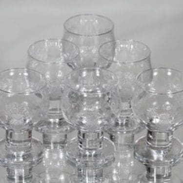 Nuutajärvi Silja lasit, 15 cl, 5 kpl, suunnittelija Heikki Orvola, 15 cl