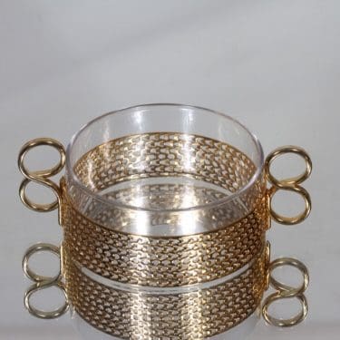 Iittala Karaati kulho, kirkas, suunnittelija Timo Sarpaneva, pieni, kullattu