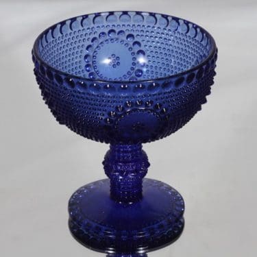 Riihimäen lasi Grapponia kulho, jalallinen, suunnittelija Nanny Still, jalallinen