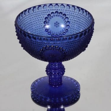 Riihimäen lasi Grapponia kulho, jalallinen, suunnittelija Nanny Still, jalallinen