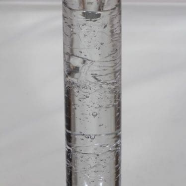 Iittala Arkipelago kynttilänjalka, kirkas, suunnittelija Timo Sarpaneva, suuri, massiivinen