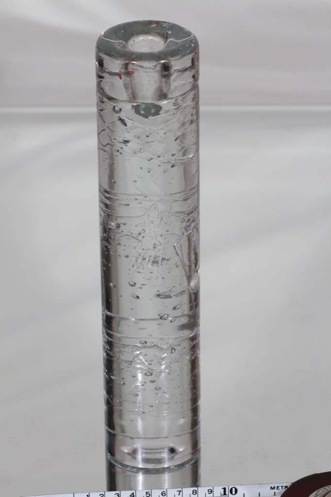 Iittala Arkipelago kynttilänjalka, kirkas, suunnittelija Timo Sarpaneva, suuri, massiivinen kuva 2