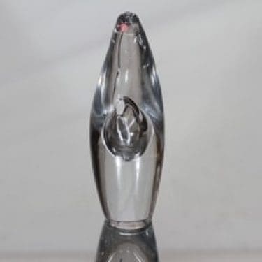 Iittala Orkidea taide-esine, signeerattu, suunnittelija Timo Sarpaneva, signeerattu, pieni, numeroitu