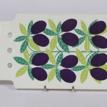 Arabia Pomona talouslevy, luumu, suunnittelija , luumu, serikuva, retro