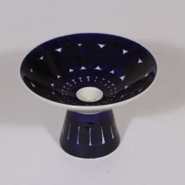 Arabia Valencia kynttilänjalka, käsinmaalattu, suunnittelija Ulla Procope, käsinmaalattu, pieni, signeerattu