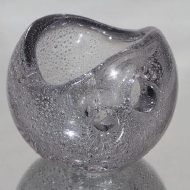 Iittala Hiidenhelmi taide-esine, signeerattu, suunnittelija Timo Sarpaneva, signeerattu, massiivinen