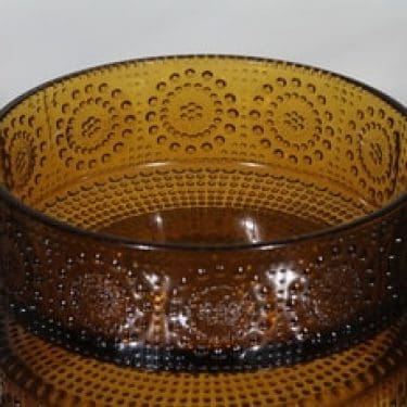 Riihimäen lasi Grapponia kulho, ruskea, suunnittelija Nanny Still,