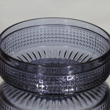 Riihimäen lasi Barokki kulho, siniharmaa, suunnittelija Erkkitapio Siiroinen,