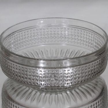 Riihimäen lasi Barokki kulho, kirkas, suunnittelija Erkkitapio Siiroinen,