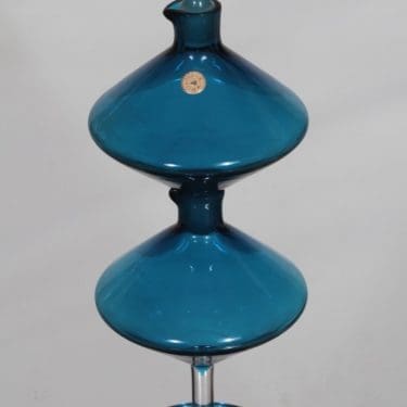 Riihimäen lasi Harlekiini etikka- ja öljykarahvi, 2-osainen, suunnittelija Nanny Still, 2-osainen