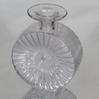 Riihimäen lasi Aurinkopullo koristepullo, kirkas, suunnittelija Helena Tynell,