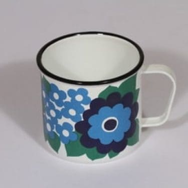 Finel Elisa muki, 35 cl, suunnittelija Esteri Tomula, 35 cl, serikuva, retro