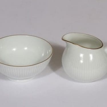 Arabia Aurora sokerikko ja kermakko, valkoinen, suunnittelija ,