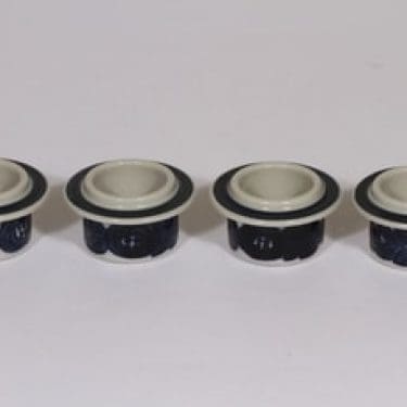 Arabia Anemone munakupit, käsinmaalattu, 4 kpl, suunnittelija Ulla Procope, käsinmaalattu, signeerattu