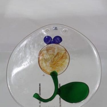 Nuutajärvi Riippu taide-esine, monivärinen, suunnittelija Oiva Toikka, signeerattu