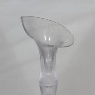 Iittala Kantarelli taide-esine, signeerattu, suunnittelija Tapio Wirkkala, signeerattu, pieni, viivahiottu