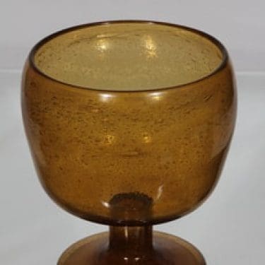 Nuutajärvi Sargasso kulho, jalallinen, suunnittelija Kaj Franck, jalallinen, suuri, signeerattu