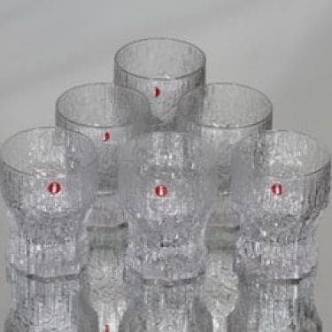 Iittala Aslak snapsilasit, 6 cl, 6 kpl, suunnittelija Tapio Wirkkala, 6 cl