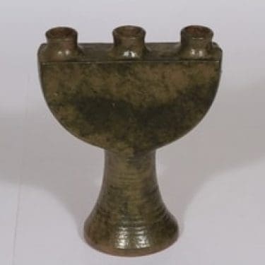 Kupittaan savi 1582 kynttilänjalka, käsinmaalattu, suunnittelija , käsinmaalattu