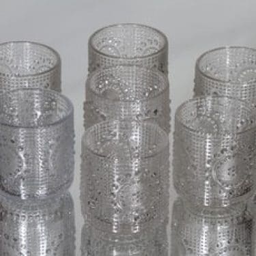 Riihimäen lasi Grapponia juomalasit, 16 cl, 7 kpl, suunnittelija Nanny Still, 16 cl