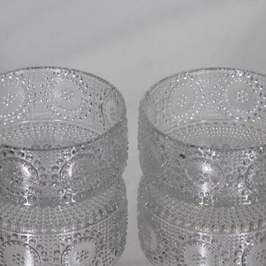 Riihimäen lasi Grapponia annoskulhot, kirkas, 2 kpl, suunnittelija Nanny Still,