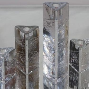 Iittala Arkipelago kynttilänjalat, eri kokoja, 4 kpl, suunnittelija Timo Sarpaneva, eri kokoja