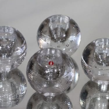 Iittala Arkipelago kynttilänjalat, kirkas, 4 kpl, suunnittelija Timo Sarpaneva, pieni