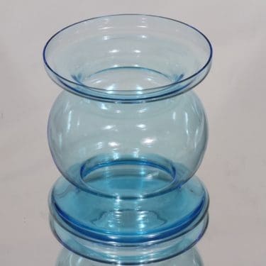 Nuutajärvi 1491 maljakko, sininen, suunnittelija Oiva Toikka,