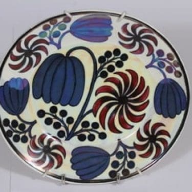 Arabia BK koristelautanen, lysteri, suunnittelija Birger Kaipiainen, serikuva, pieni