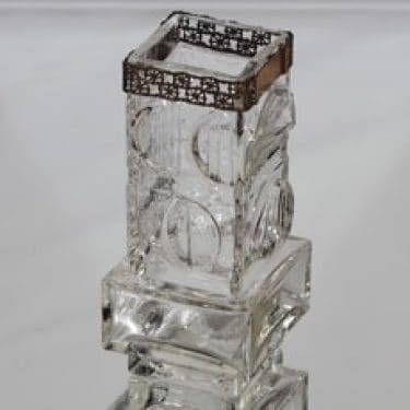 Turun Hopea Pitsi maljakko, kirkas, suunnittelija Pentti Sarpaneva, pronssivanne