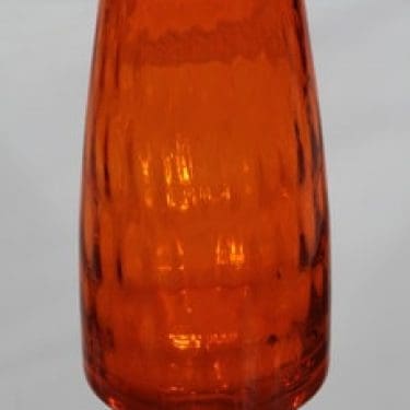 Riihimäen lasi 1432 maljakko, oranssi, suunnittelija Tamara Aladin, ret