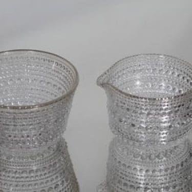 Nuutajärvi Kastehelmi sokerikko ja kermakko, kirkas, suunnittelija Oiva Toikka,