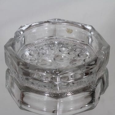 Riihimäen lasi Stella Polaris tuhka-astia, kirkas, suunnittelija Nanny Still,