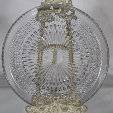 Riihimäen lasi Barokki vati, kirkas, suunnittelija Erkkitapio Siiroinen,