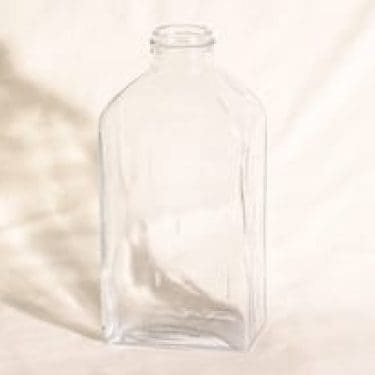 Riihimäen lasi Lankkupullo koristepullo, kirkas, suunnittelija Helena Tynell,