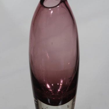 Riihimäen lasi Nimipäivä maljakko, signeerattu, suunnittelija Aimo Okkolin, signeerattu