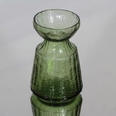 Riihimäen lasi Hyasintti maljakko, vihreä, suunnittelija Tamara Aladin, pieni